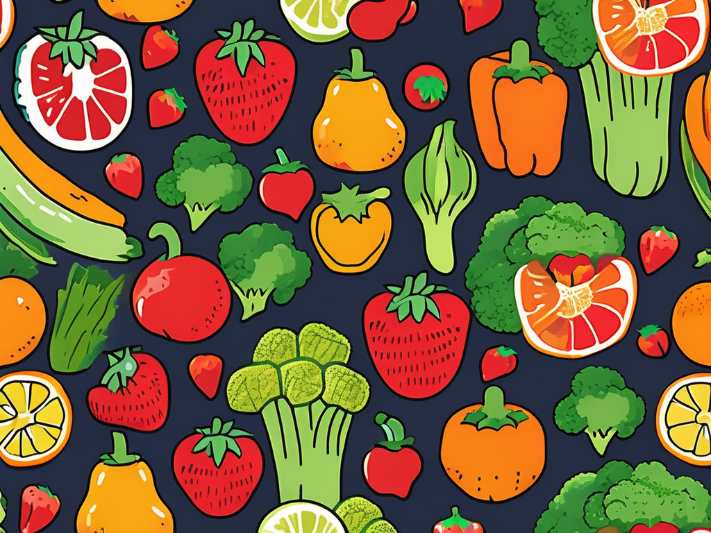 A vibrant assortment of fruits and vegetables rich in vitamin c