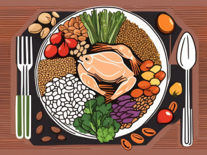 An appetizing bowl filled with a colorful mix of high-fiber foods like beans