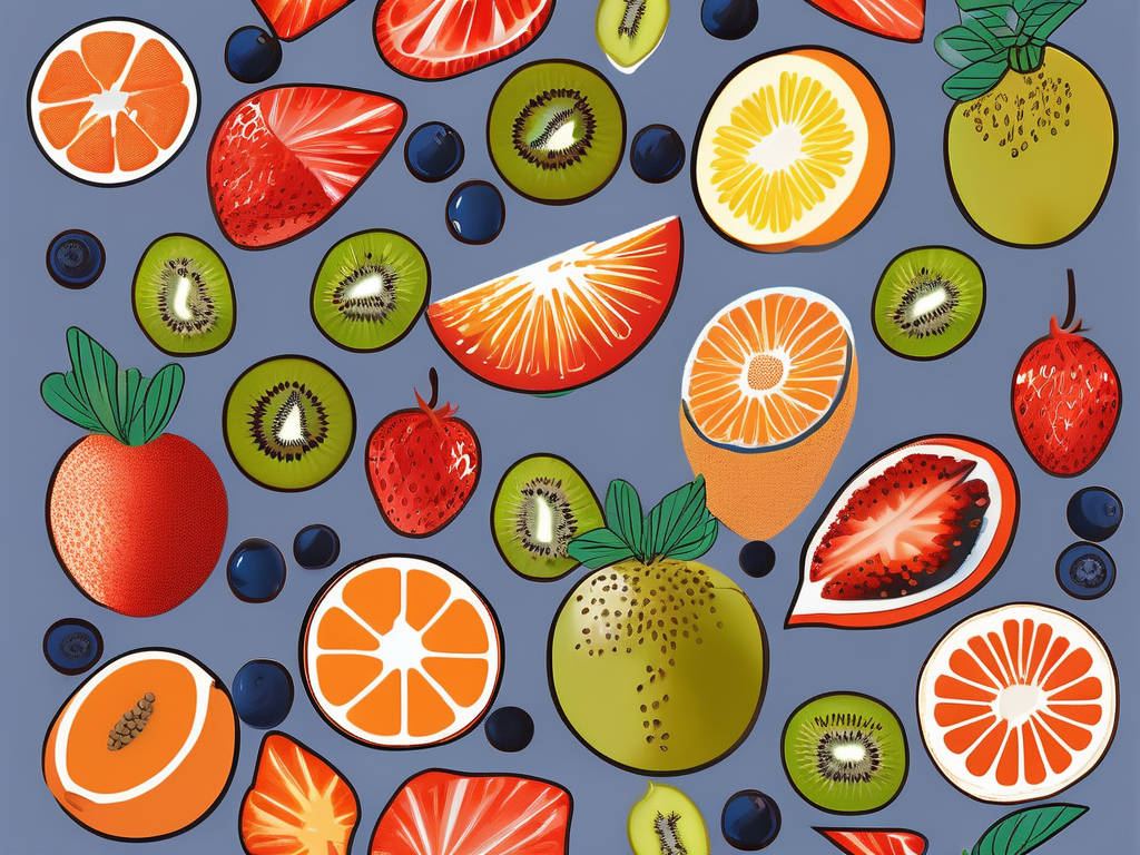 An assortment of vibrant fruits rich in vitamin c